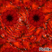 red animated background