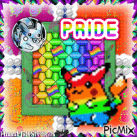 [♥]Rainbow Pride Pikachu[♥] Gif Animado