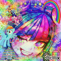 sparkly rainbow Ibuki !!🌈 - Free animated GIF