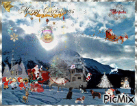 Christmas mountain - Darmowy animowany GIF