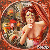 Woman clock - Nemokamas animacinis gif