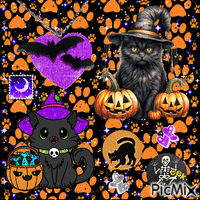 Halloween Cats animēts GIF