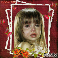 Petite fille triste par BBM GIF animé