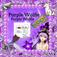Purple Wolfie animovaný GIF