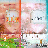 Autumn winter animasyonlu GIF