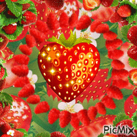Strawberry art - Ilmainen animoitu GIF
