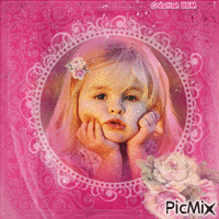 Portrait fillette par BBM animált GIF