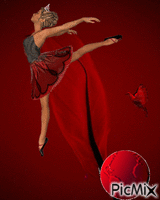 Belleza roja en el mundo animasyonlu GIF