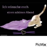 Abendgruß --Katze animovaný GIF