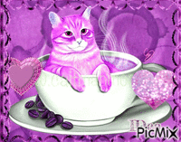 Café du chat animēts GIF