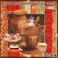 Good Morning, coffe for you. Have a nice friday - Бесплатни анимирани ГИФ