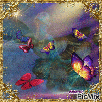 Sweet Butterfly Angel animuotas GIF
