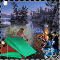 Camping - Darmowy animowany GIF
