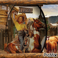 Cowgirl Vintage - Ilmainen animoitu GIF