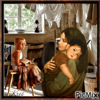 Amour maternel - GIF animé gratuit