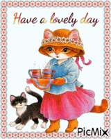 Have a lovely day, cats animovaný GIF