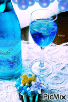 BLUE DRINKS animuotas GIF