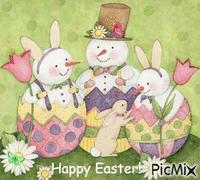 Snowman Easter - Free animated GIF