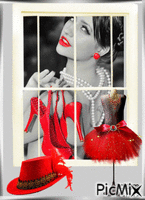Lady is red... - Gratis animerad GIF