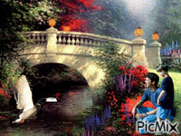 le pont jardin animovaný GIF
