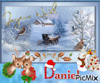 joyeux Noël Daniel animoitu GIF