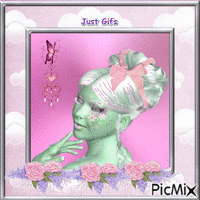 Pink Girl - GIF animado gratis