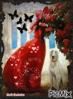 A Dama de Vermelho - Ilmainen animoitu GIF