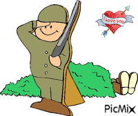 żołnierz - Ingyenes animált GIF