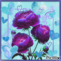 Floral greeting 动画 GIF