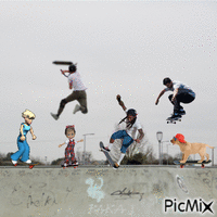 skateboard アニメーションGIF