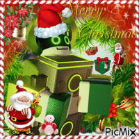 MERRY CHRISTMAS FROM BOOMBOX PHIGHTING animált GIF