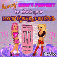 don't forget to drink your hot girl juice - Nemokamas animacinis gif