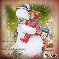 Snowman - Бесплатный анимированный гифка