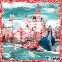 Castle by the Water - GIF animado gratis