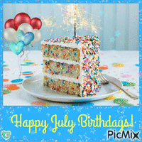 July Birthdays animovaný GIF