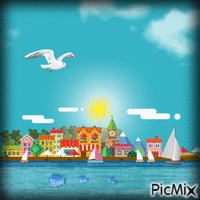 Seaside анимиран GIF
