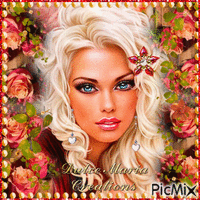 blond woman animirani GIF