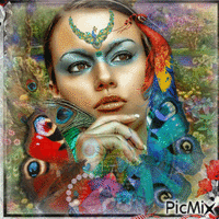 Peacock  lady fantasy