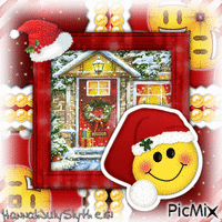 (♥)Cute Little Christmas Emoji(♥) GIF animado