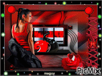 rouge et noir animált GIF