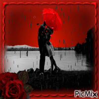 red and black love - Бесплатный анимированный гифка