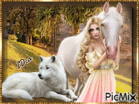 Belle et les loups animeret GIF