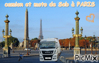 camion et moto de seb - Бесплатный анимированный гифка
