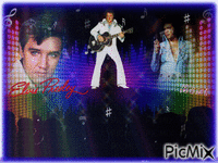 Concert Elvis Presley animēts GIF