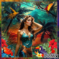 🌴Summer relaxation in the tropics🌴 Animated GIF