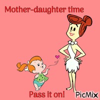 Mother-daughter time animeret GIF