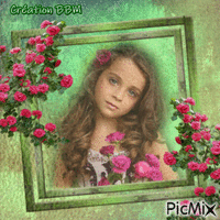 Portrait fillette par BBM animovaný GIF