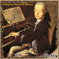 Wolfang Amadeus Mozart - Бесплатный анимированный гифка