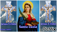 JESUS e Santa Luzia Animated GIF