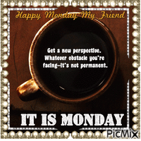 Monday coffee animeret GIF